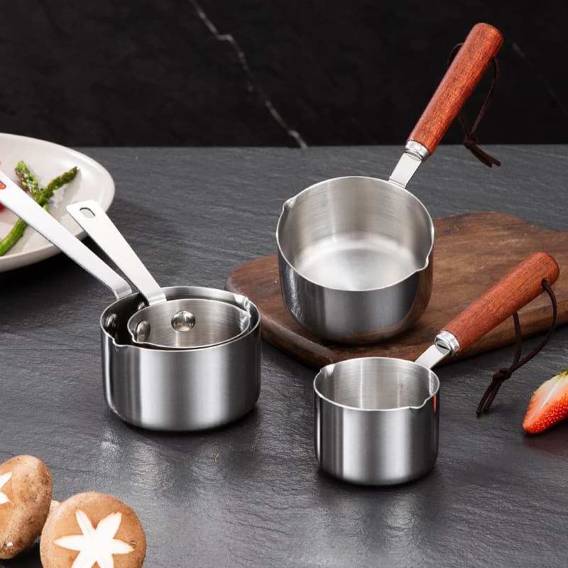 Mini Deepened 304 Stainless Steel Hot Oil Pot Home Use Small Oil Pan For Frying Eggs Splashing Cooking Milk Iron Pot
