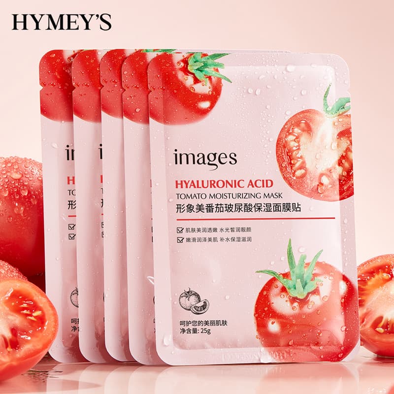 Image Beauty Tomato Hyaluronic Acid Moisturizing Sheet Mask, Hydrating and Nourishing, Brightening and Refining, Breathable Sheet Mask, Wholesale