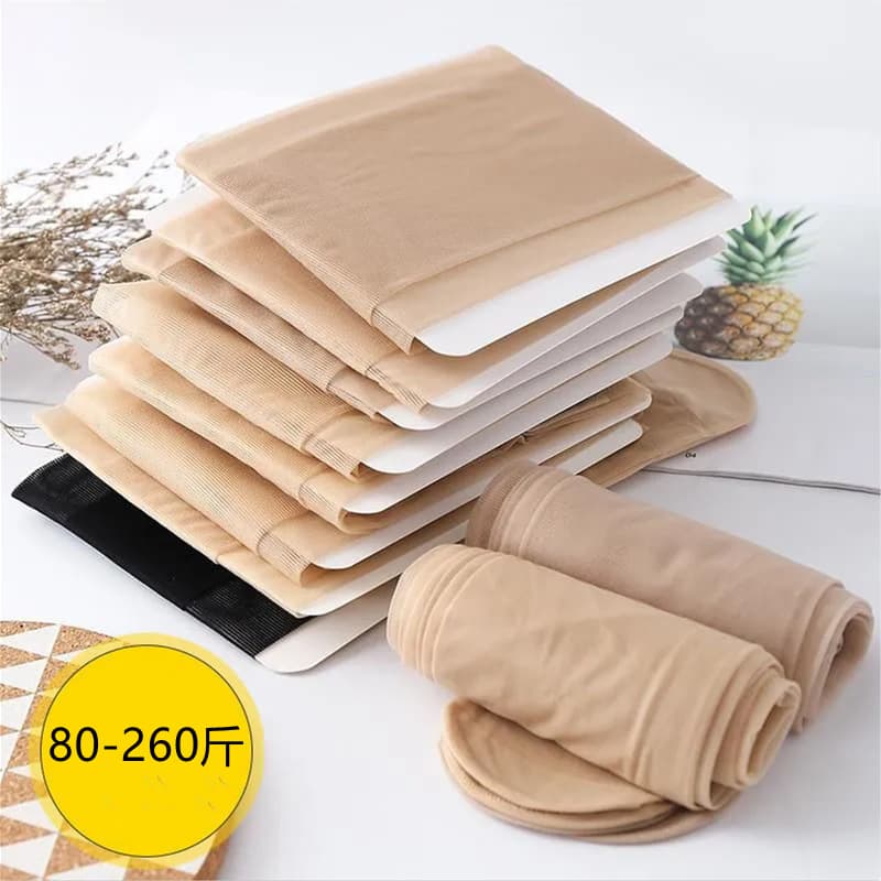 Pineapple-patterned pantyhose for women, thin, anti-snagging, ultra-thin, invisible, black/nude color, plus size, perfect for spring and summer.