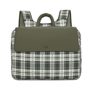 Fresh Sweet Plaid Commuter Laptop Bag, Cross-Border Rustic Style New Laptop Backpack, Casual Double-Shoulder Bag