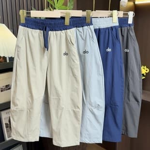 Kids 26 Summer Curved Banana Pants Big Kids Boys Girls Outdoor Sports Quick-Dry Pants Multi-Color Patchwork Balloon Pants