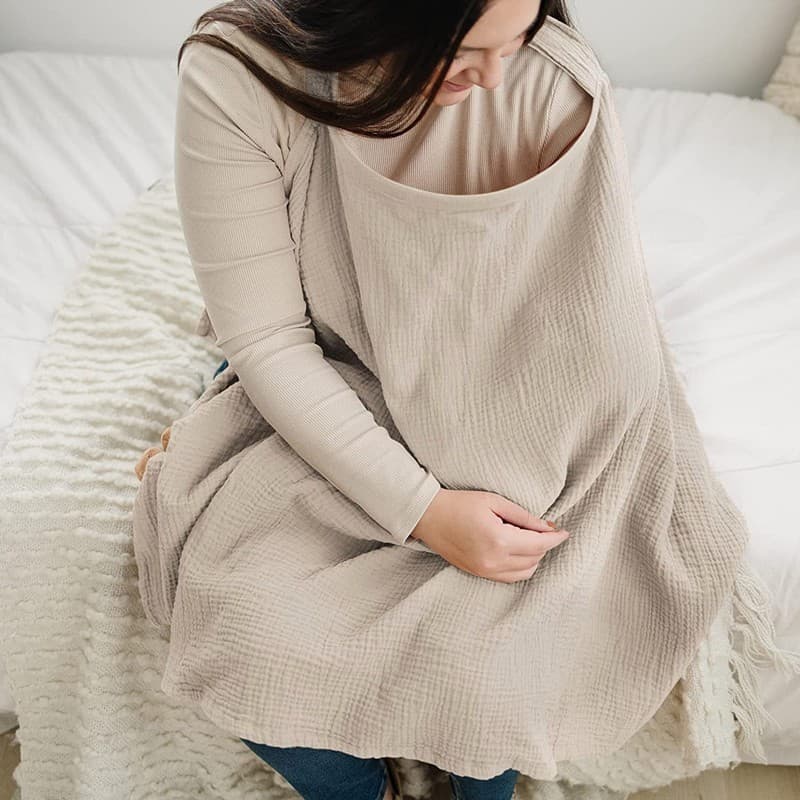 Multi-Function Nursing Cover Scarf for Breastfeeding in Public, Anti-Exposure Privacy Shawl, Feeding Cape