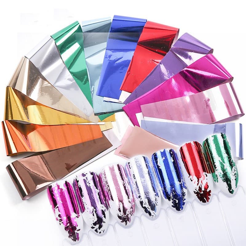 Nail art transfer paper hot stamping paper color cross-border supply manicure starry sky sticker set meteor nail laser nail