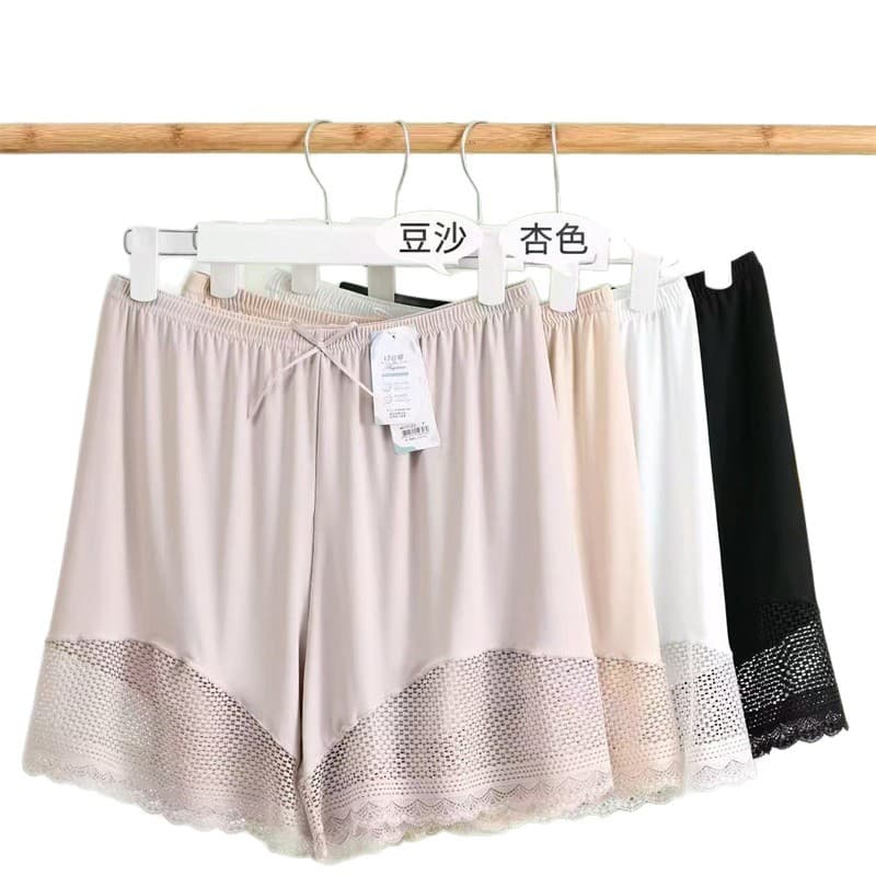 Women's Ice Silk Seamless Micro-Shaping Underwear (90-140 lbs), Simple Thin Style, Anti-Exposure, Non-Rolling, Loose Fit, Safety Pants