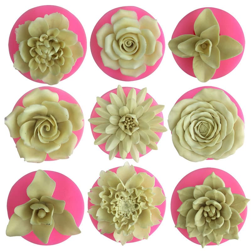 Handmade Soap Decoration Silicone Mold Flower Shape Cake Chocolate Baking Tools Irregular Shape Versatile Food Grade Mold