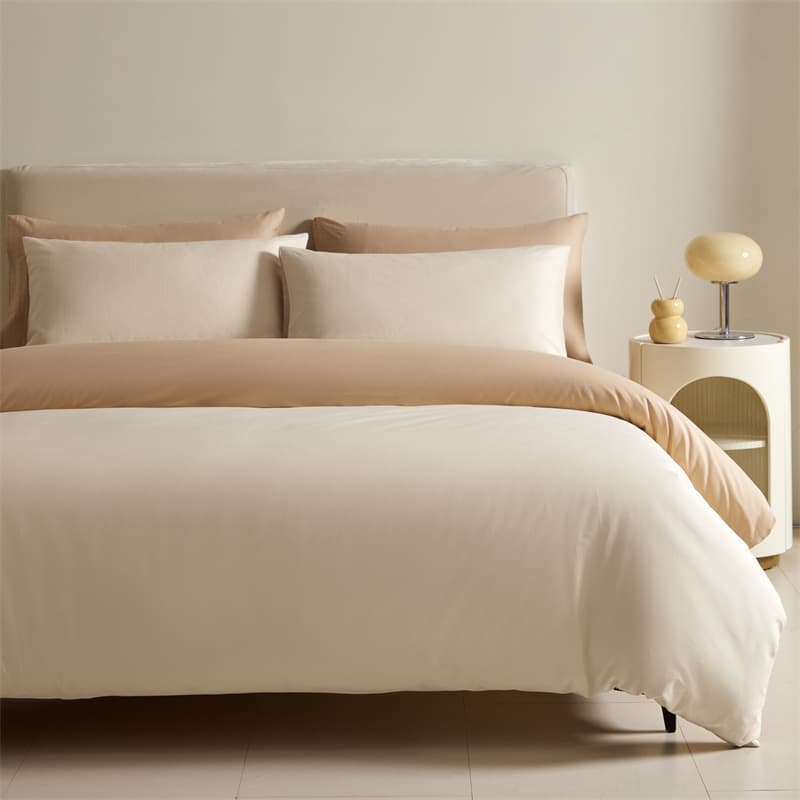 Solid Color Double-Sided Cotton Four-Piece Set 2025 Spring Cotton Quilt Cover Nantong Bedding Three-Piece Set Bed Sheet Quilt Cover