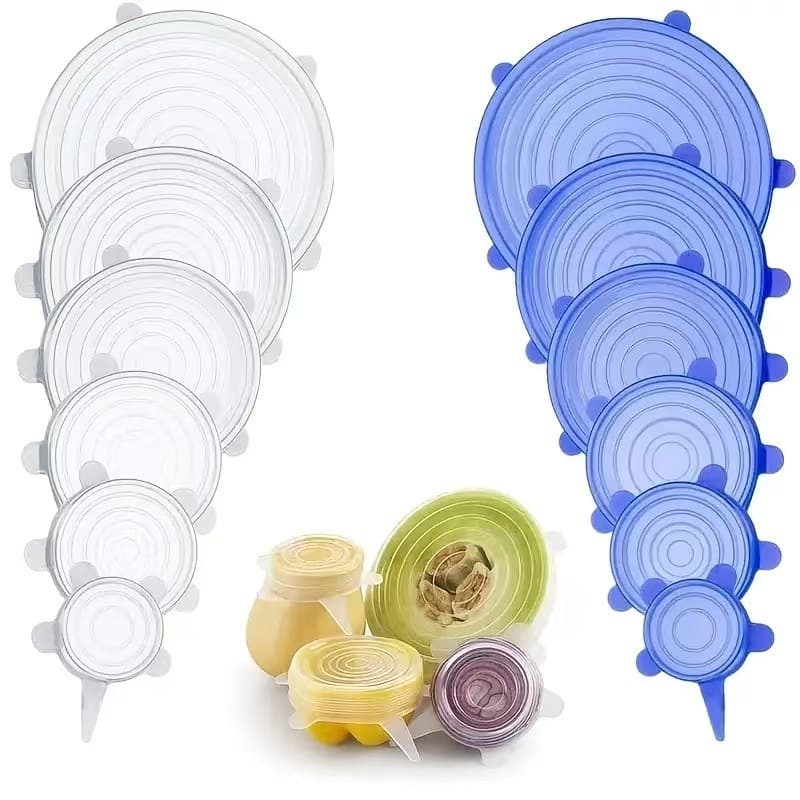 Silicone Freshness Lids Silicone Container Lids Silicone Food Covers Silicone Sealing Lids Smiley Face Sealing Lids Plastic Wrap Alternative