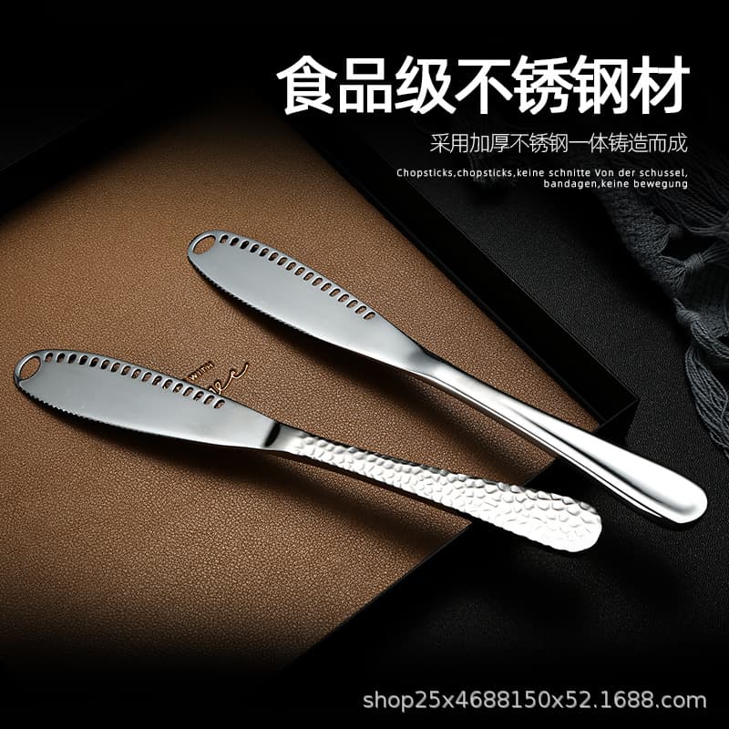Baishida Stainless Steel Butter Knife Sauce Spoon Japanese Butter Knife Cheese Spatula Cheese Knife Sauce Knife