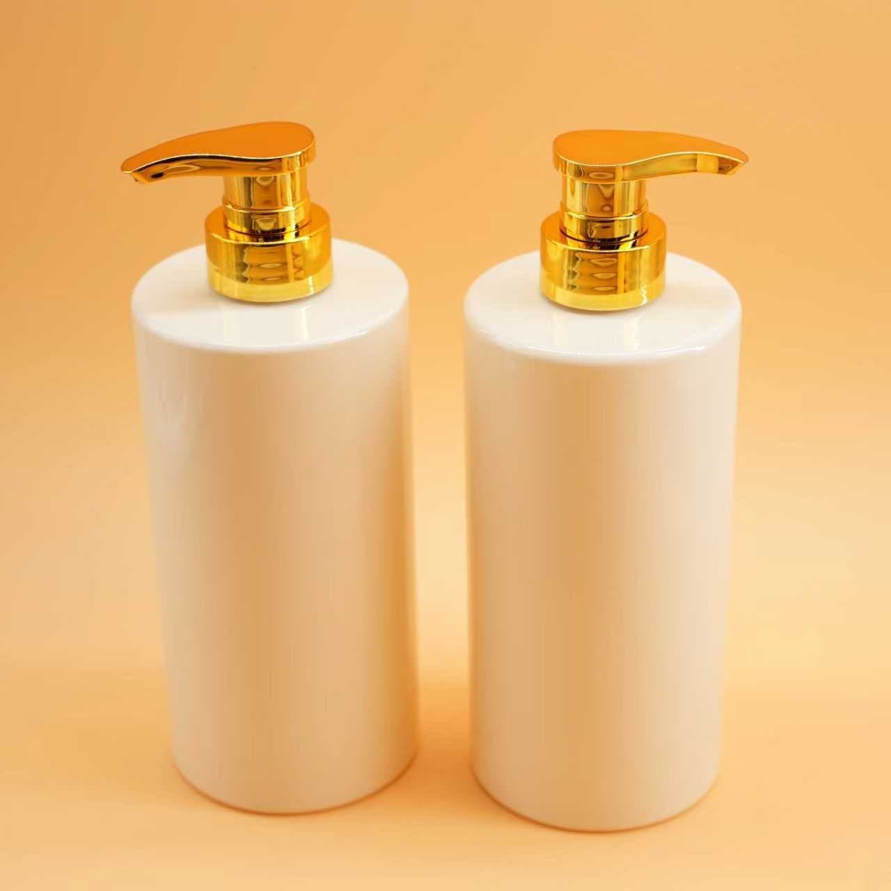 Round bottom 680ML press bottle pet shower gel shampoo bottle flat shoulder advanced packaging lotion filling bottle