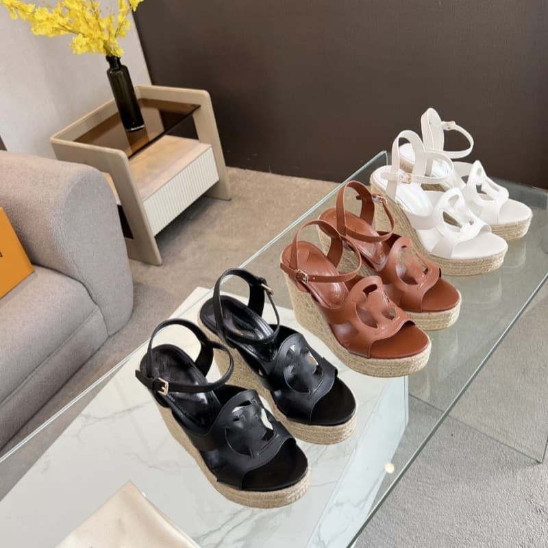 High-Quality Handmade Hemp Rope Wedge Hollow Sandals for Export to Europe, America, Middle East, Russia, Malaysia