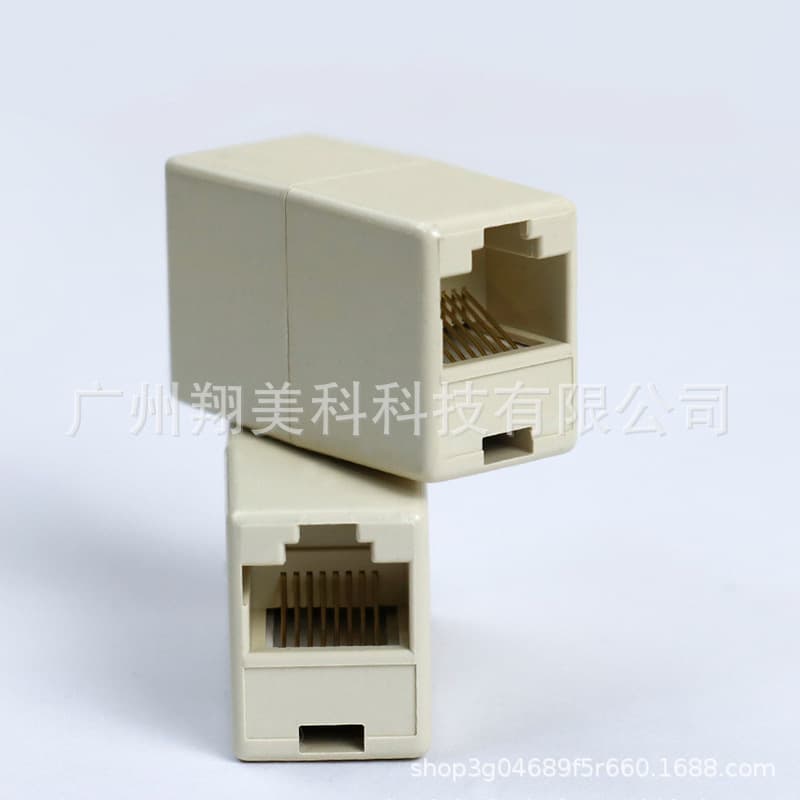 Network straight-through 8P8C RJ45 network cable connector, beige network cable connector, wholesale in large quantities.
