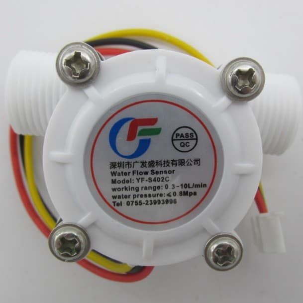 5-24V water flow YF-S402C sensor 3/8" 3-point water control machine circulating water coffee machine 485 selection 4-20ma