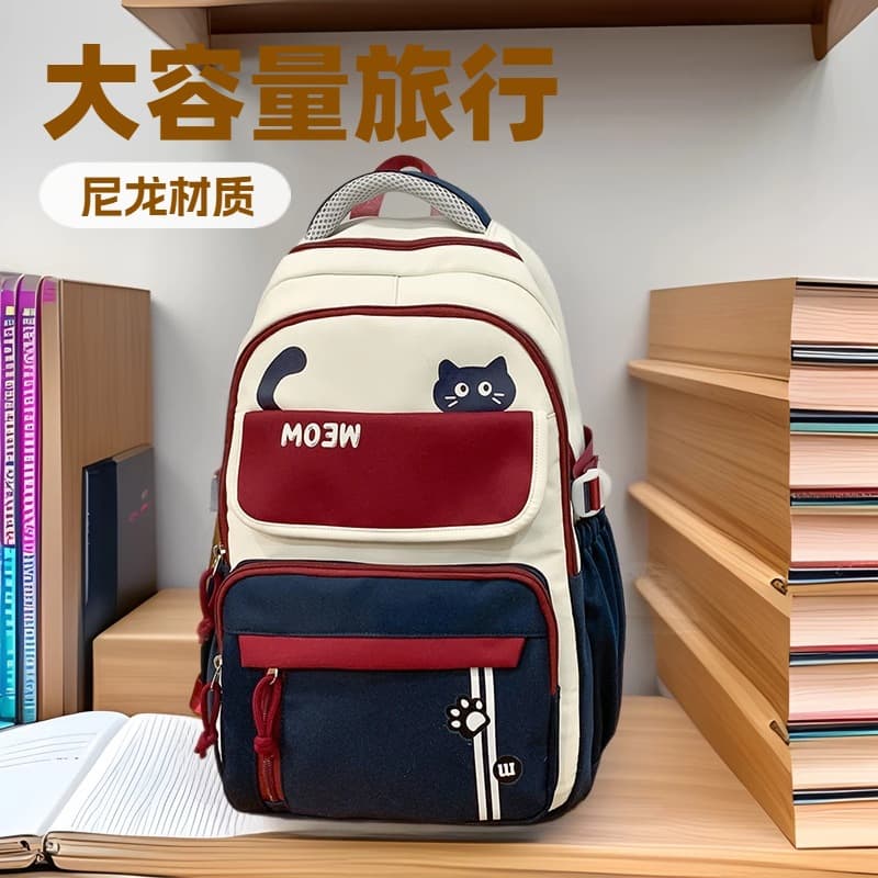 Korean Style New Backpack, Large Capacity Student School Bag for Junior High and High School, Simple Forest Style Laptop Backpack