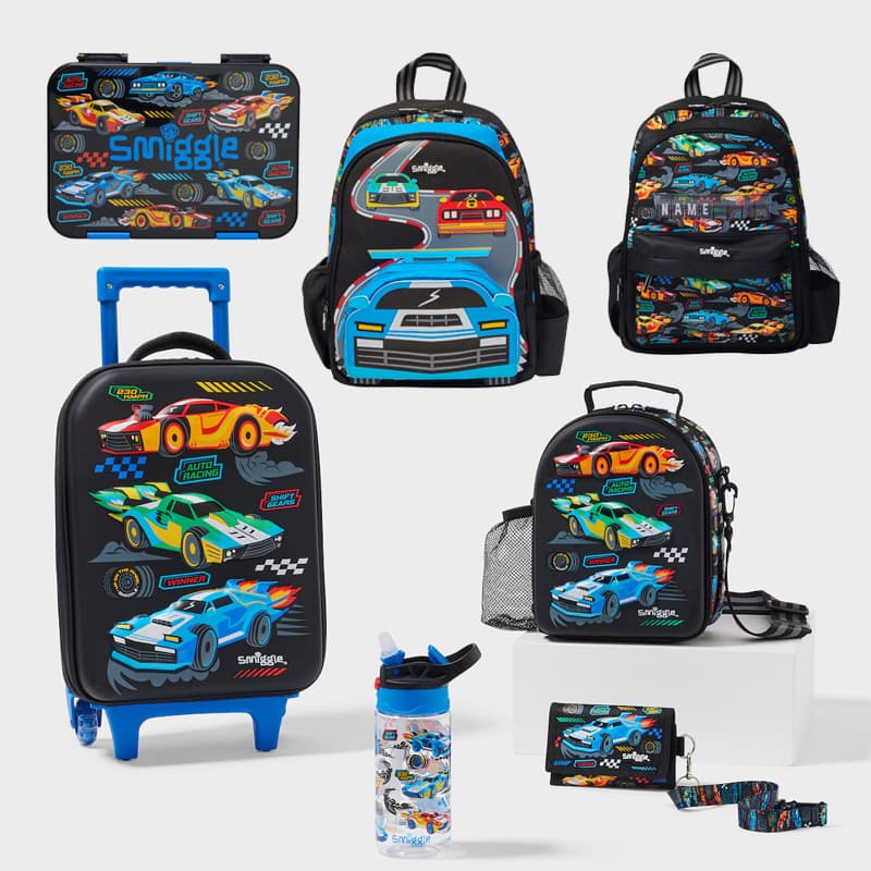 Australian smiggle school bag primary school student cartoon style backpack kindergarten name card backpack trolley bag