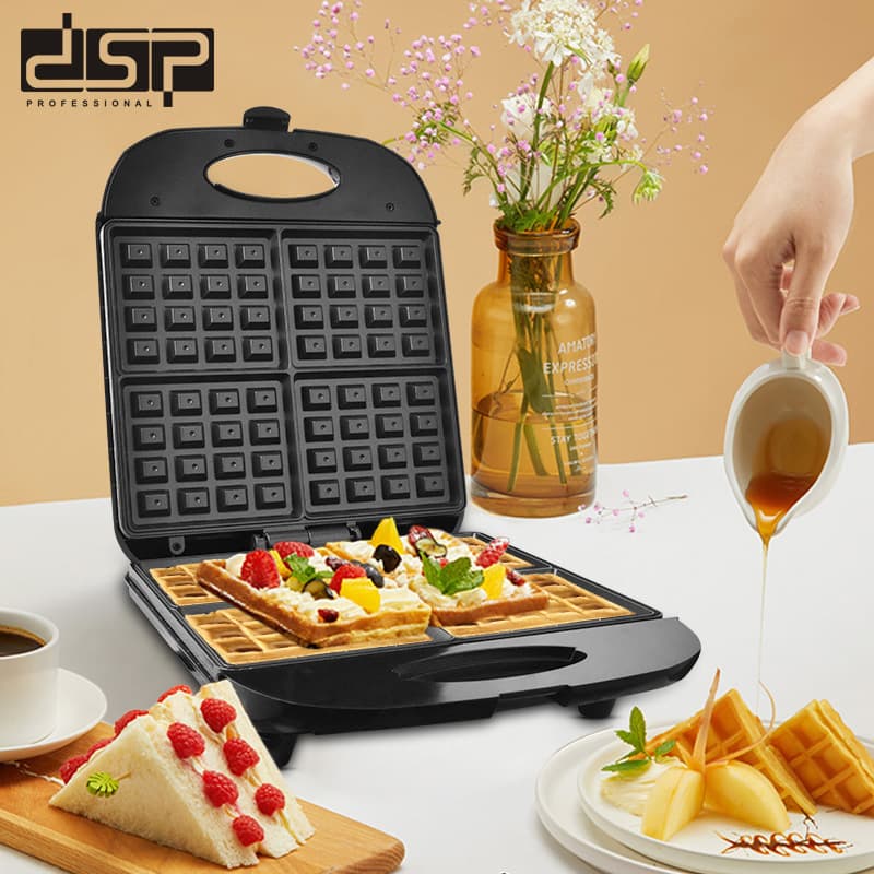 Mini Home Use Double Side Heating Waffle Sandwich Light Food Machine DSP Dan Song Direct Supply Two Layer Baking Tube Heating