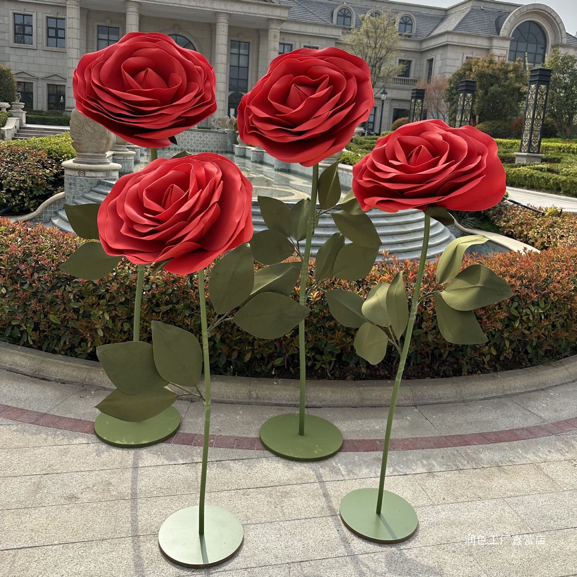 Wedding giant three-dimensional rose paper floral art wedding large rose props beautiful display ornaments internet celebrity window decoration