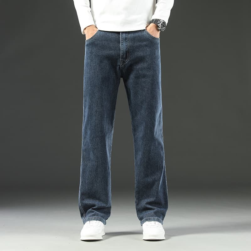Amazon Loose Jeans Men's 2026 Spring and Autumn High-End Fashion Stretch Business Versatile Casual Long Pants
