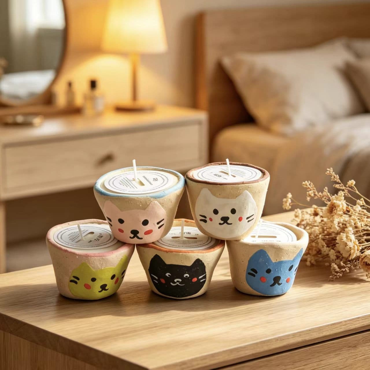 Jingdezhen Ceramic Aromatherapy Candle Handcrafted Creative Shape Desktop Decor Premium Ambiance Gift