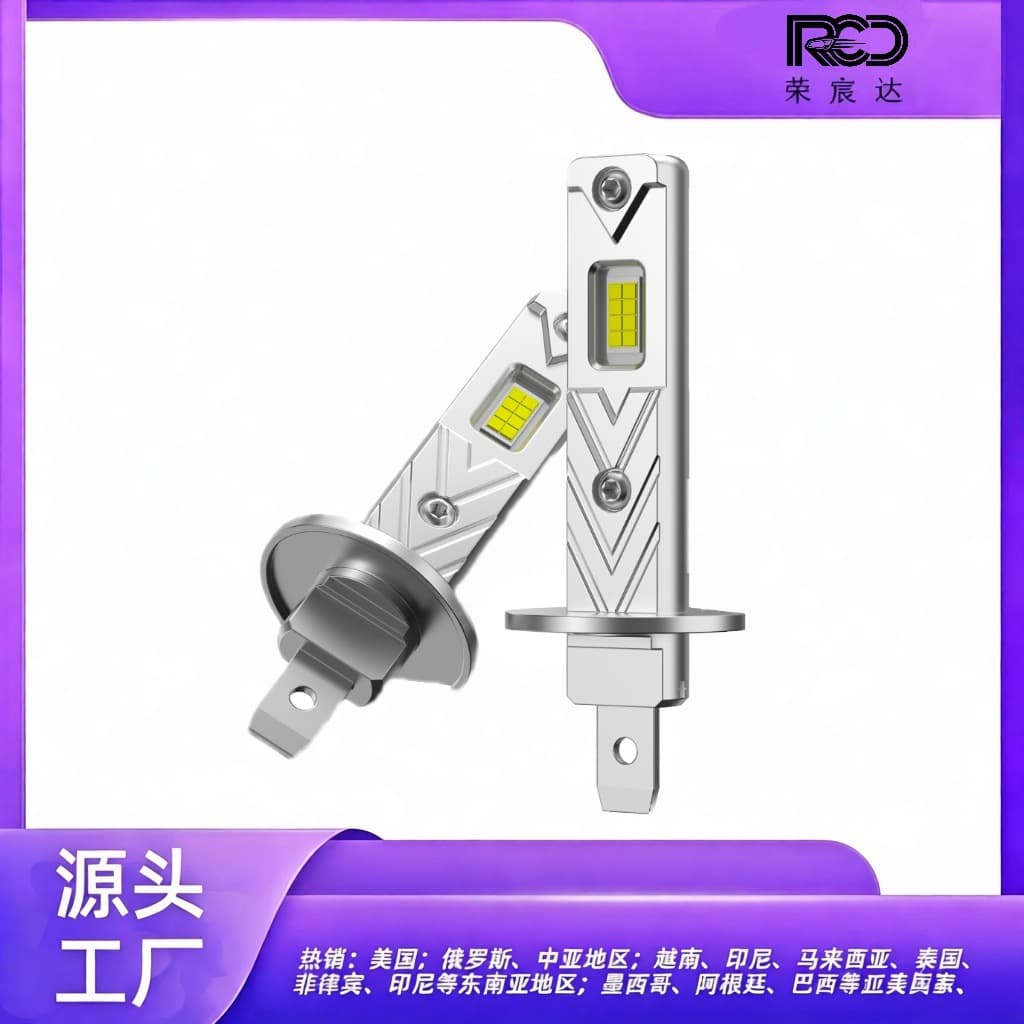 Cross-Border Hot-Selling H1 Headlight Car Light High-Brightness LED Car Light Mini Plug-In H1 Bulb 1:1 Replacement for Original Car