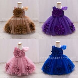 Girls Summer Elegant Banquet Dress Fashionable