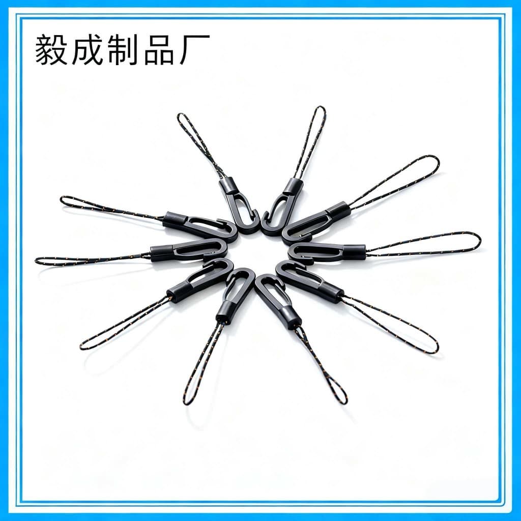 Small loop buckle integrated hook ropes, pull-tail ropes, earphone lanyards, bag charms, doll lanyards, phone lanyards