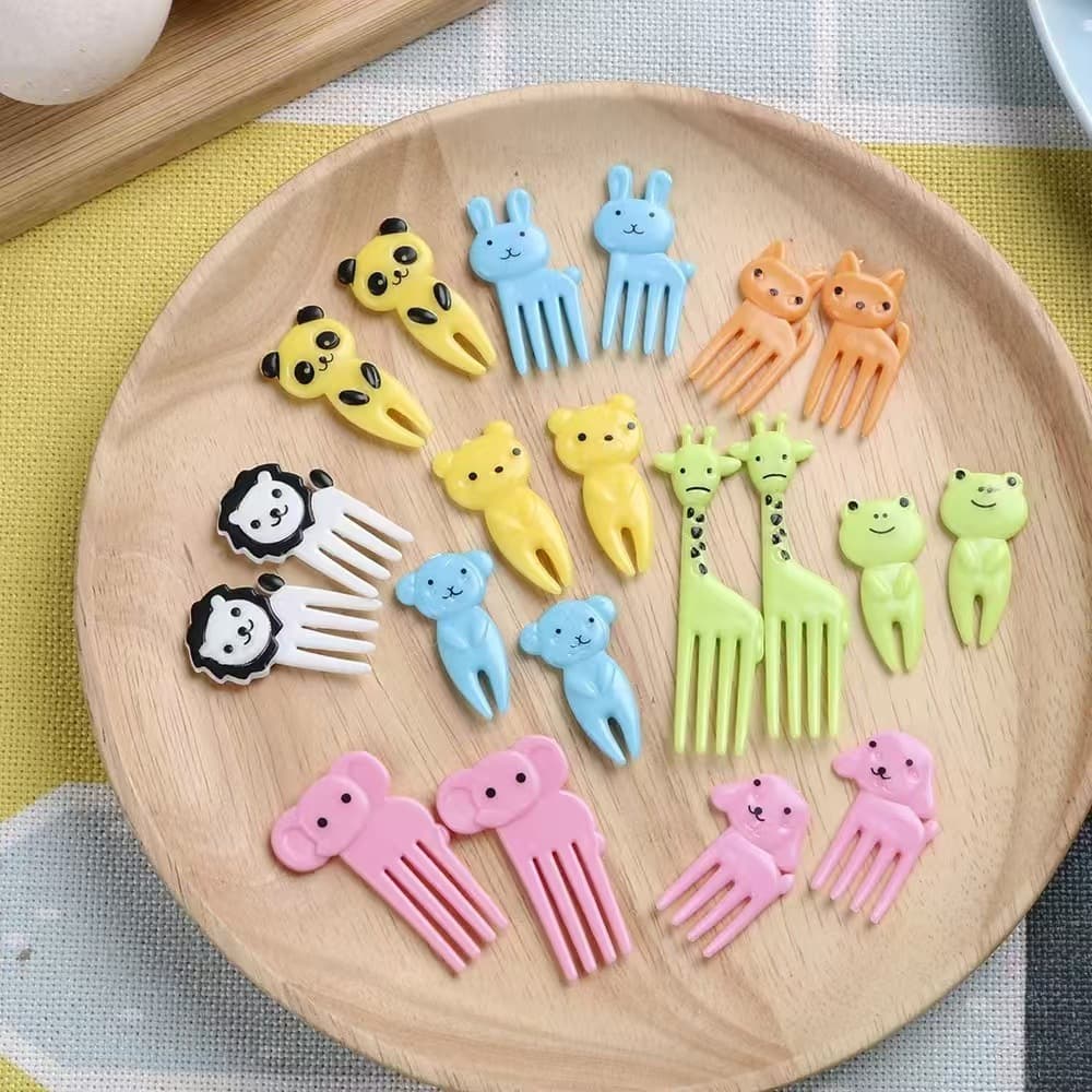Cross-border hot-selling cartoon animal bento pick sets for home use