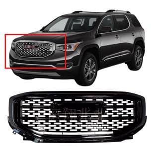 Fits 2017-2019 GMC Acadia Front Center Grille Black 84378394