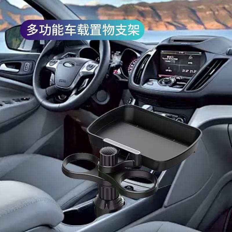 Car 360-Degree Rotating Tray for Drinks, Coffee, Burgers, Cup Placement, Small Dining Table, and Aromatherapy