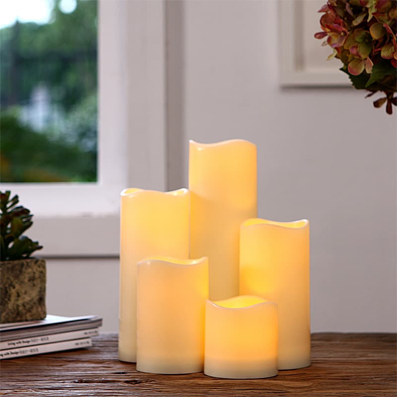 Electronic candles in stock wholesale battery box energy saving bar club wedding decoration led wave mouth plastic candle