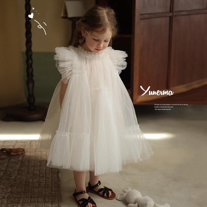 Girls' dress hand-stitched tutu princess dress trendy baby winter dress children's dress tutu skirt