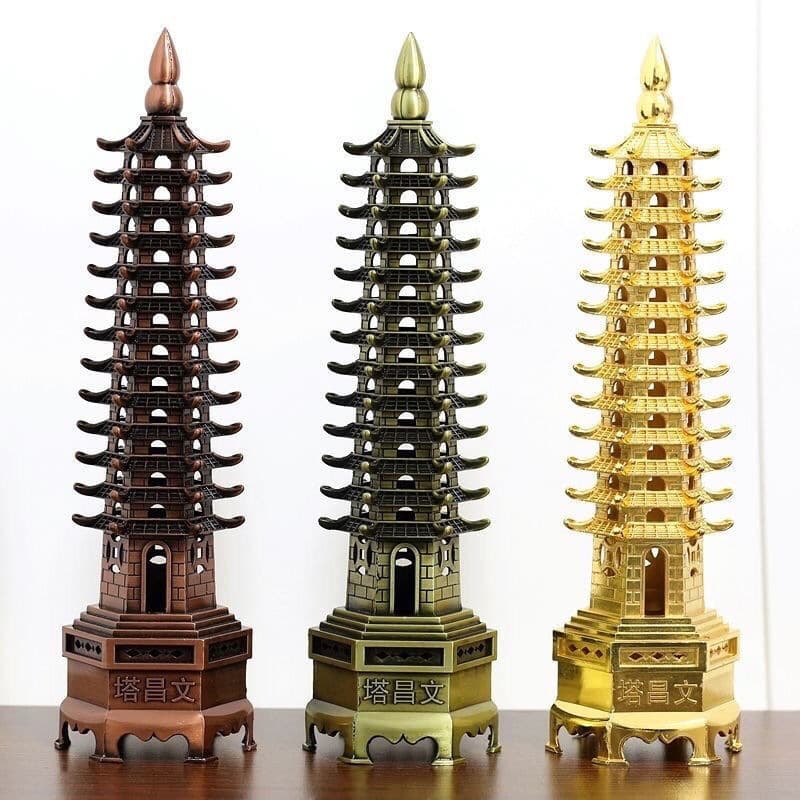9-Layer, 7-Layer, 13-Layer Student Desk Ornament, 13-Layer Solid Brass Wenchang Tower for Desk