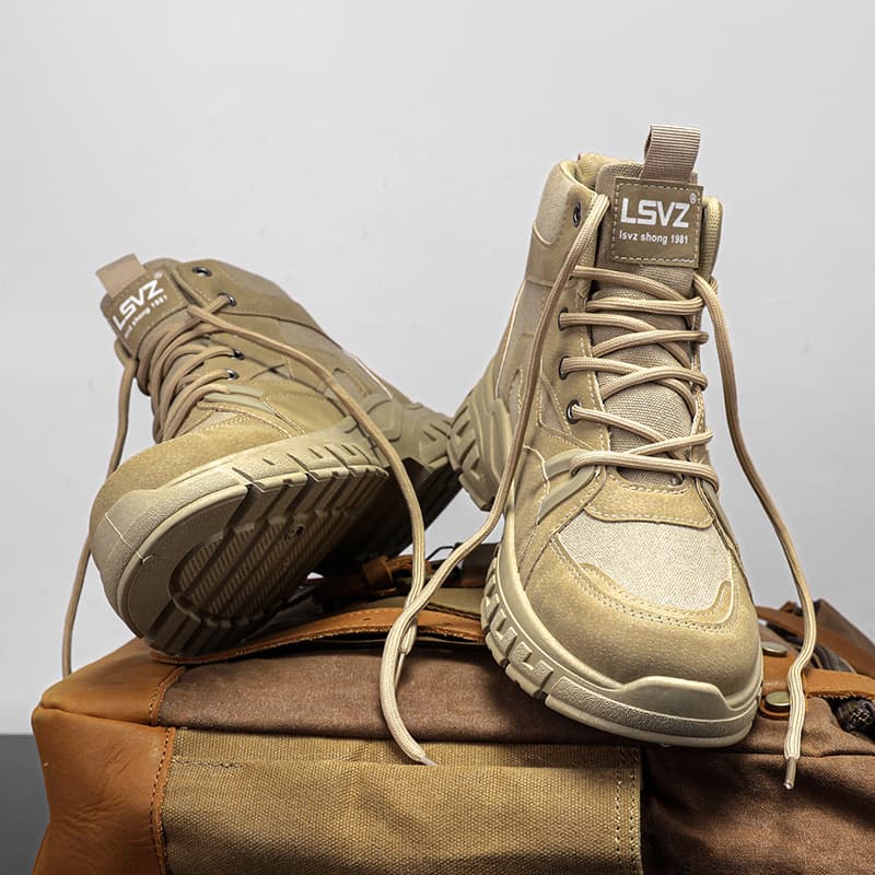 Martin Boots Men's Shoes Spring High-Top British Style Retro Mid-Top Work Boots Outdoor Sports Mountaineering Desert Combat Boots
