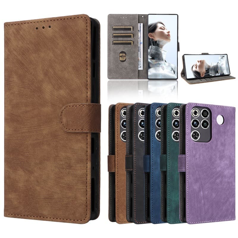 Compatible with ZTE nubia RedMagic 11 Pro Case, ZTE nubia RedMagic 11 Pro+ Anti-Skimming Leather Cover