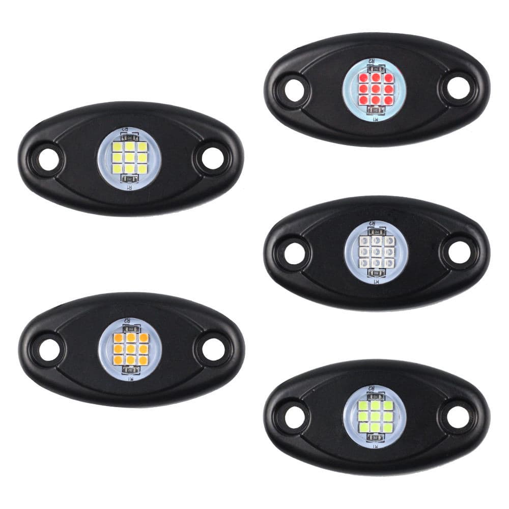 Cross-border Supply Off-road Tank Car Chassis LED 9-Light Multi-Color Chassis Modification Light Factory Direct