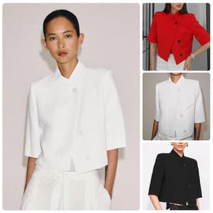 2026 European and American Foreign Trade Office Commute Elegant Versatile Chinese Style Short Jacket Stand Collar Medium Sleeve Short Suit Jacket Women