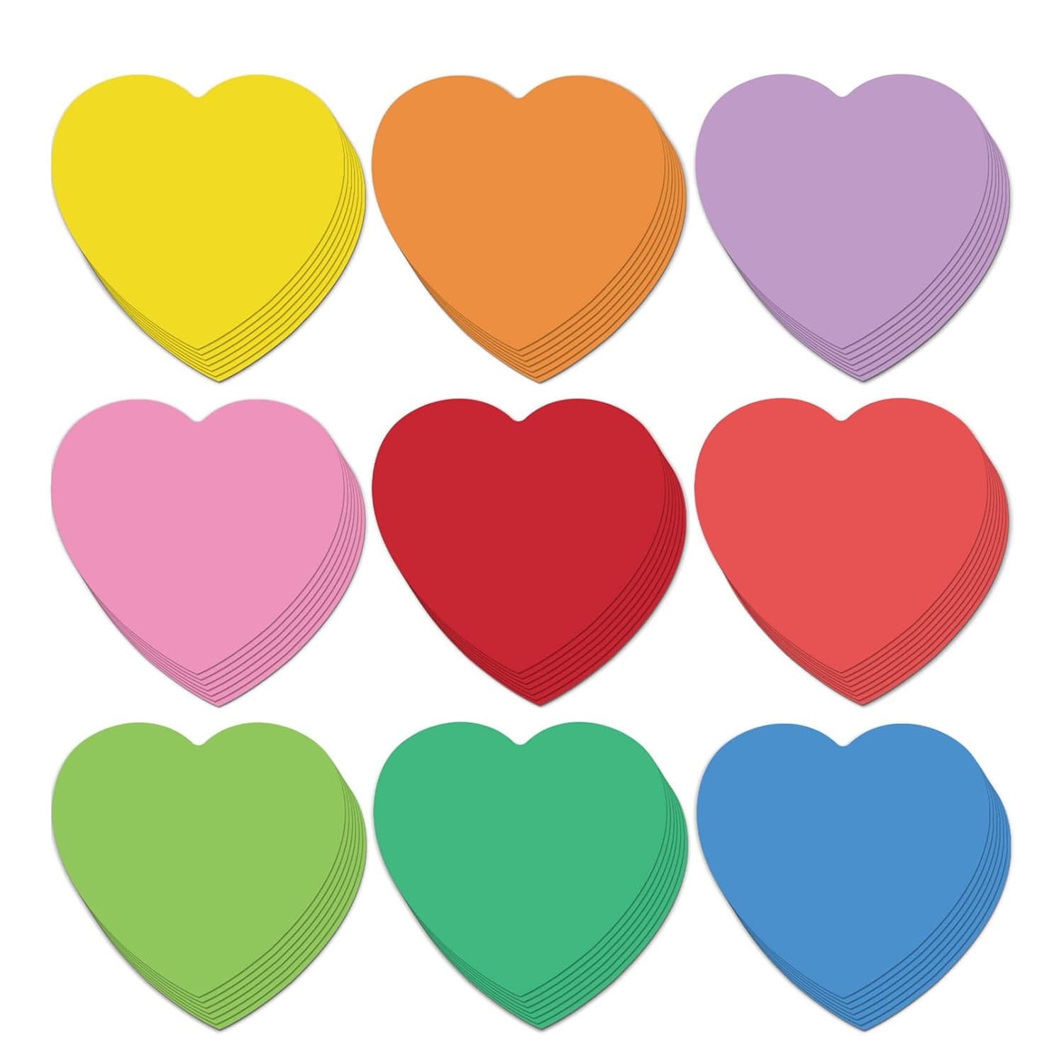 Heart-shaped paper-cutting, kindergarten DIY decorative paper-cutting, handwritten heart-shaped colorful paper-cutting