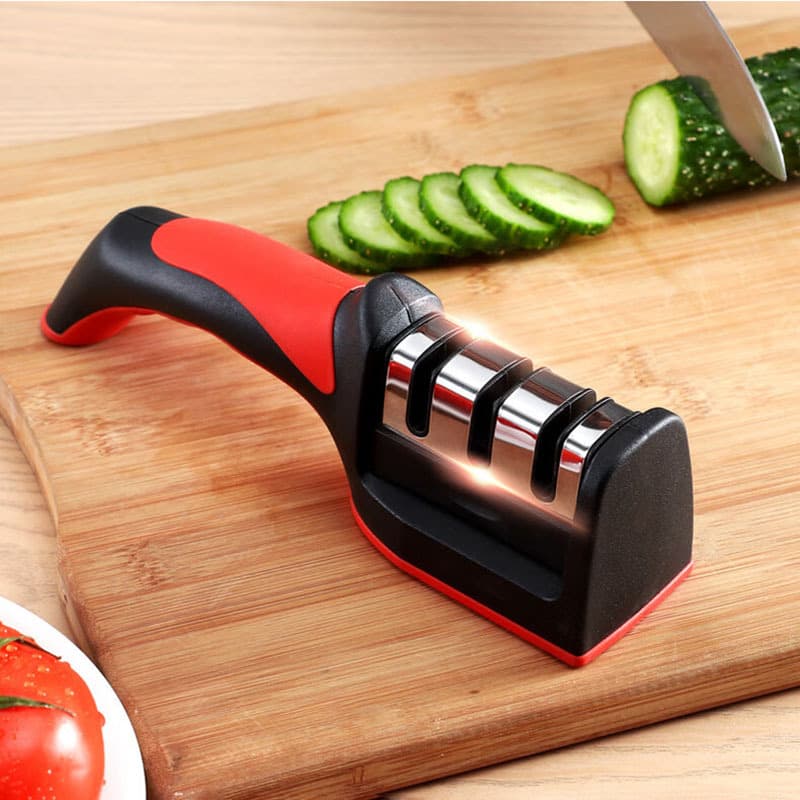 Knife Sharpener Home Use Quick Sharpener Multifunctional Handheld Three-Stage Knife Sharpening Tool Kitchen Knife Blade Sharpener Factory Wholesale