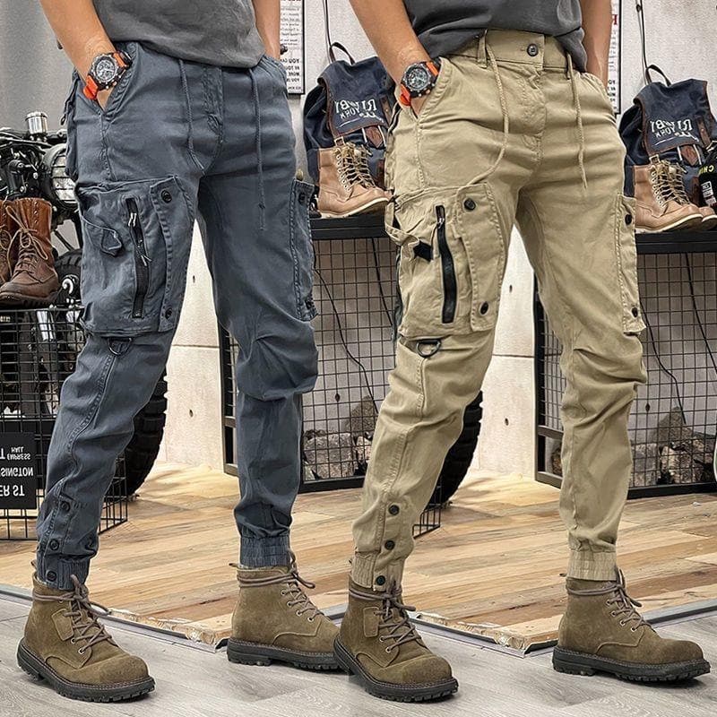 Cross-border Spring/Autumn American Work Pants Men Straight Leg Functional Outdoor Tactical Casual Pants Men's Cuffed Long Pants
