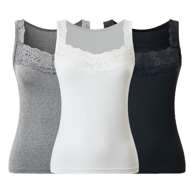 Lace Camisole Top for Women Summer Korean Style Slimming Sleeveless Undershirt Anti-Exposure Outerwear