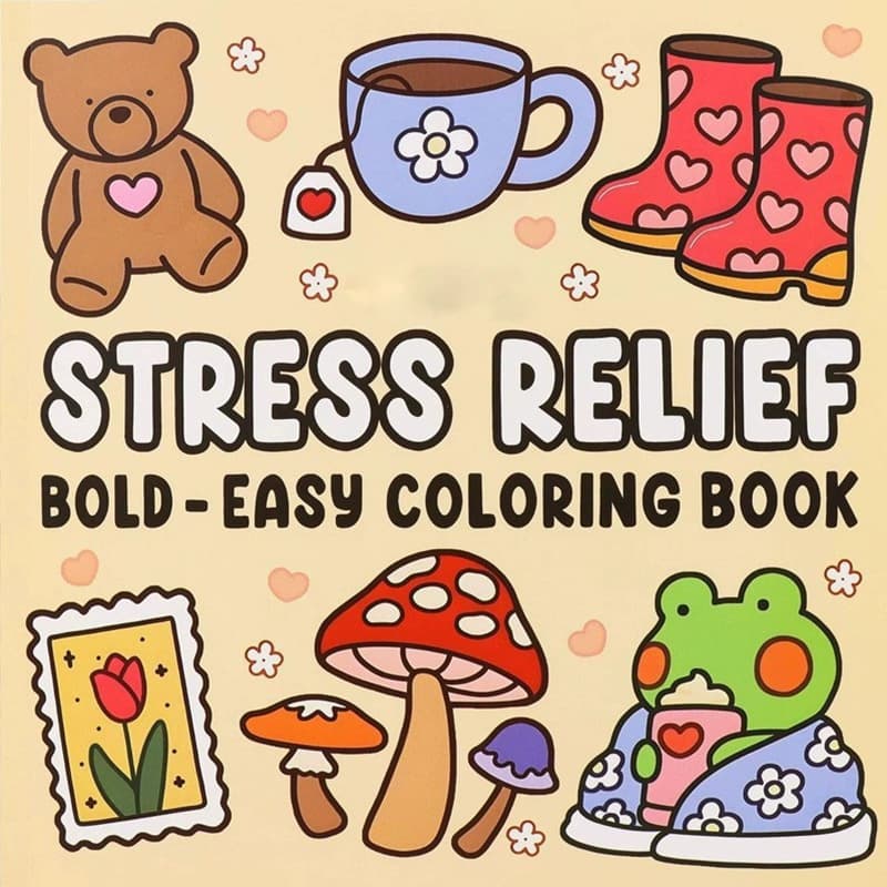 In-Stock Cross-Border Supply Coloring Book Non-Bleed Thick Paper Doodle Pad Stress-Relief Coloring Book for Adults and Teens Wholesale