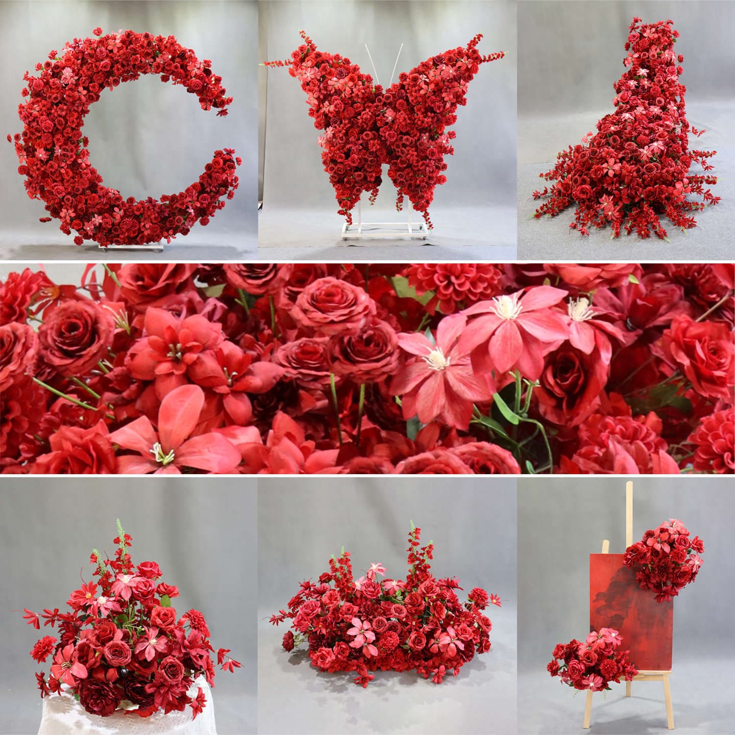 New wedding simulation set, landscaping, floral art, wedding arrangement, proposal, confession party decoration, commercial display finished product