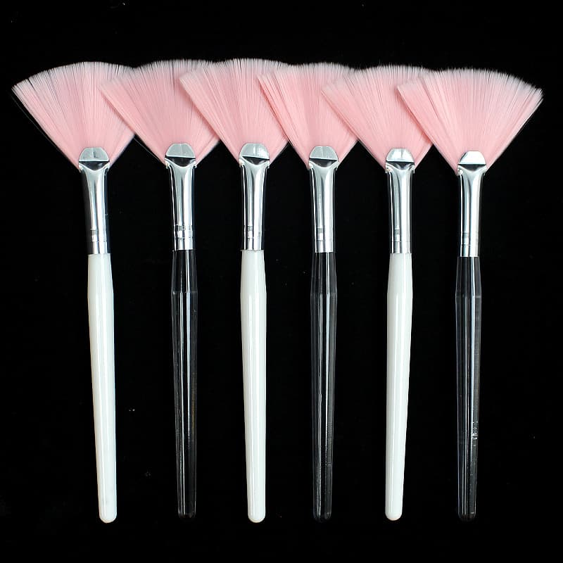 Fan-shaped powder brush pink hair fan-shaped brush essential oil brush fruit acid brush powder hair fan-shaped mask brush essence water brush