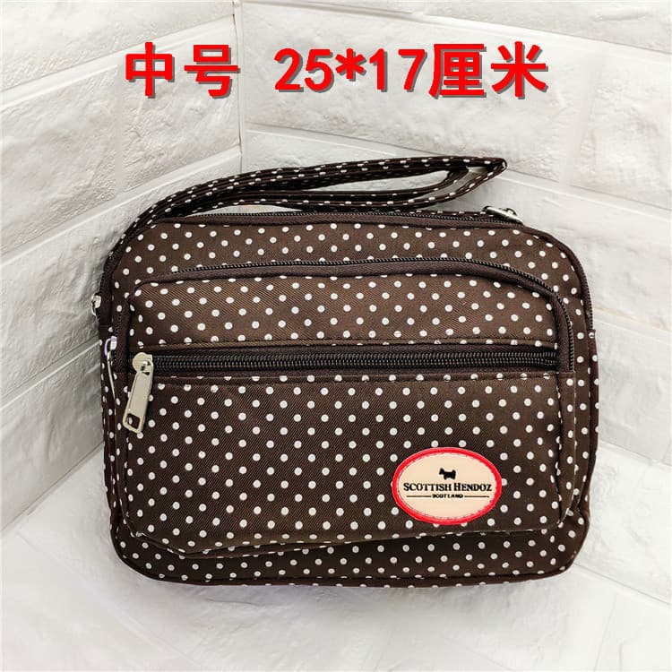 25*17cm Crossbody Bag Hot Selling Polka Dot Mommy Bag Canvas Dot Bag Street Vendor Hot Selling Casual Bag