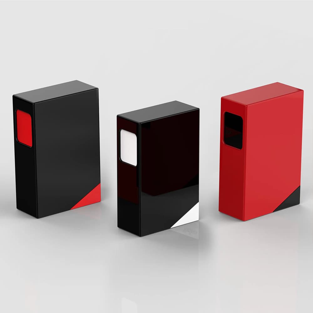 Hot-selling new side-opening ABS plastic cigarette case for men, portable, waterproof, pressure-resistant hard shell in multiple colors.
