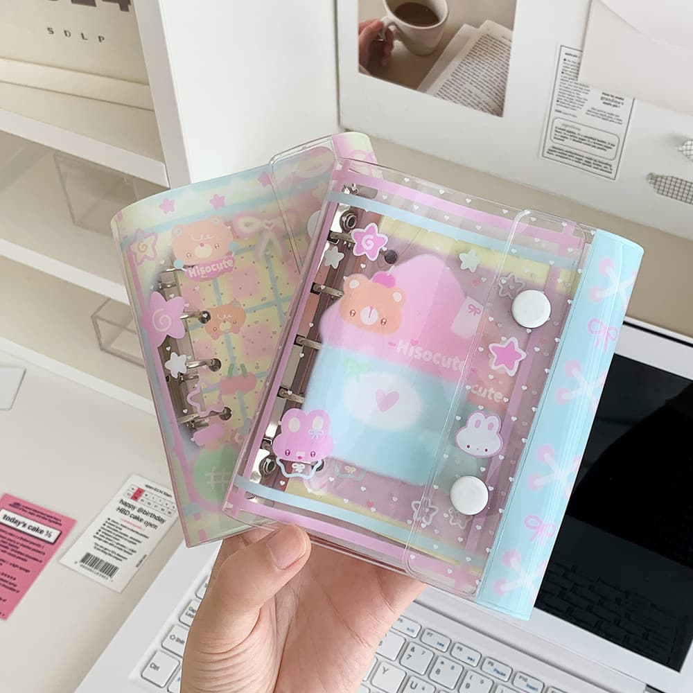 Original Cartoon M5 Binder Notebook - Replaceable Inner Pages for Students, Portable Mini DIY Scrapbook
