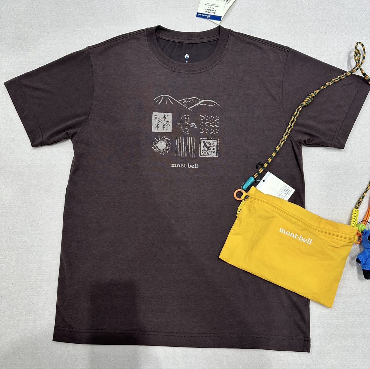 2026 popular Meishan Montbell summer outdoor casual LOGO printed round neck short-sleeved men and women couple T-shirt