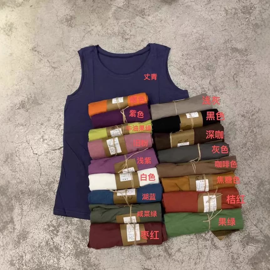 Bamboo Cotton Sleeveless T-Shirt Women's Outer Vest 2025 New Summer Versatile Loose Casual Vest