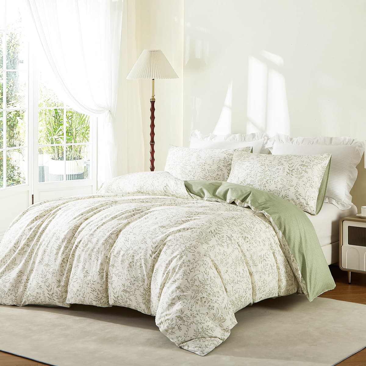Cross-border pure cotton duvet cover set, 100% cotton duvet cover, Q export, large double bed, Amazon pillowcase K