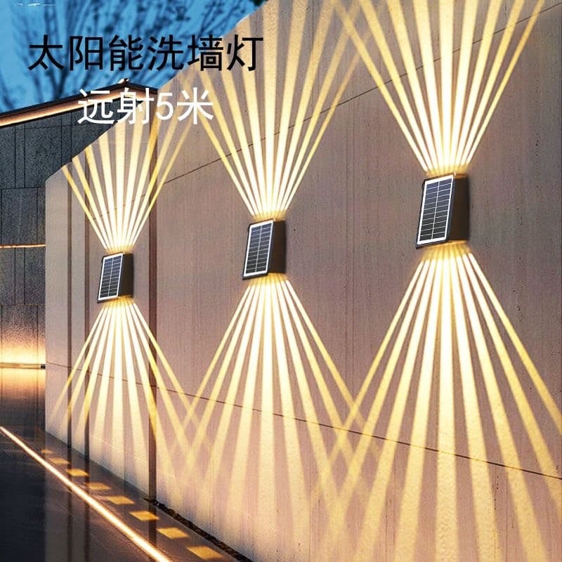 Super Bright Solar Courtyard Light for Home and Outdoor Use, Waterproof, for Fence Decoration, Wall Washer Light, Garden Balcony Ambient Light