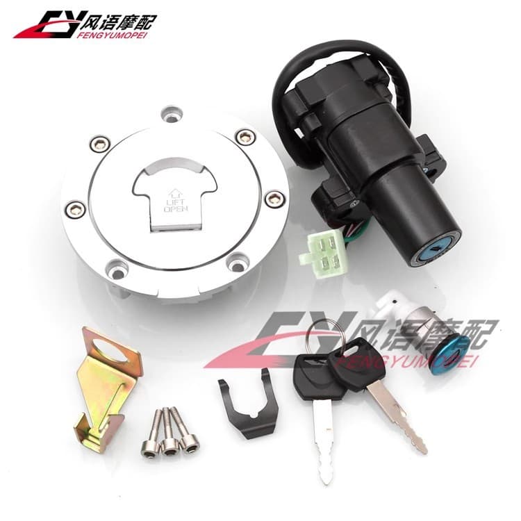 Compatible with Honda CB400 VTEC 1-4 Full Vehicle Lock Set Ignition Lock Fuel Tank Cap Lock (4-wire)